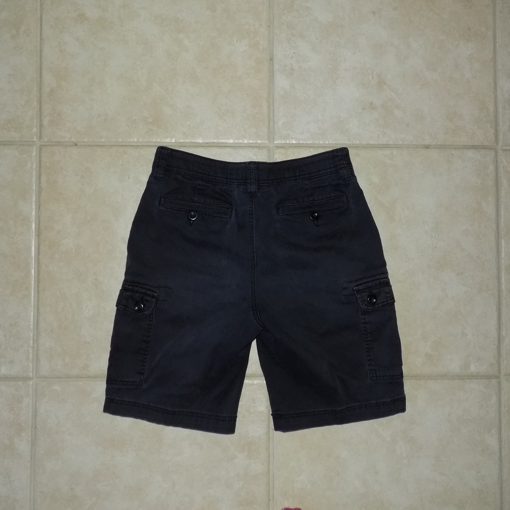 St Johns Bay Mens Cargo Shorts Black Comfort‎ Stretch Size 32 Casual Everyday - Picture 7 of 7
